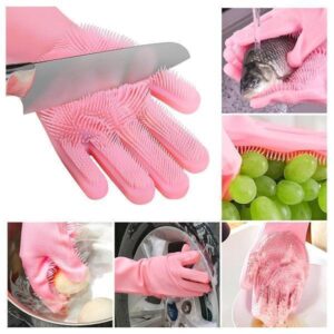 Colorful Silicone Dish Washing Gloves