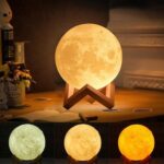16 in 1 High Quality LED Moon Light Lamp With Stand - Mind Glowing 3D Lamp - Bedroom Led Bed Lamp Desk Lamp - Moonlight sensation Home decor | Led Moon Light with 15cm Size