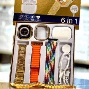 H9 Ultra 2 Smart Watch | Original Full Display | AirPods 3 BT | 6‑in‑1 Set with Cover & Straps