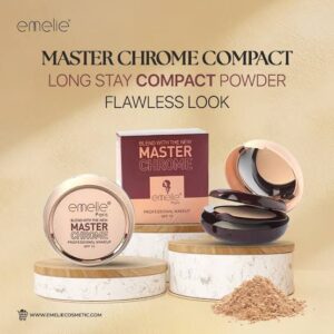 Emelie Compact Powder – Long Lasting Oil Control Face Powder for Smooth & Flawless Finish